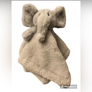 S L Home Fashions Solid Gray Elephant Baby  Security Blanket Lovey Faux Soft Fur